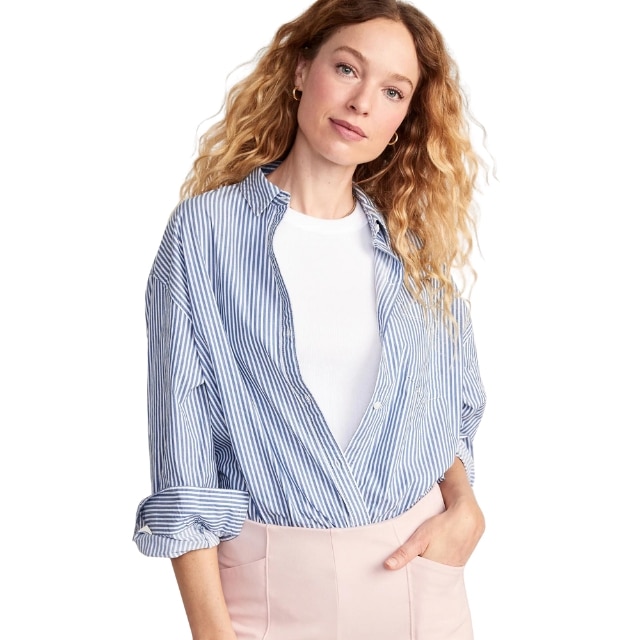 old navy boyfriend shirt