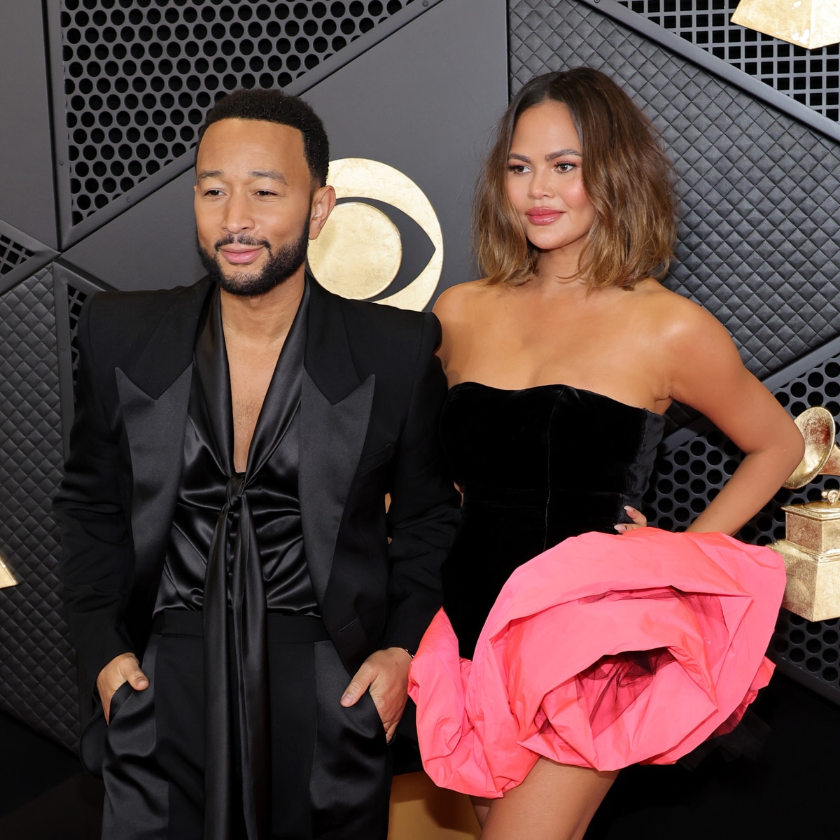 John Legend and Chrissy Teigen’s Rosy Date Night at the 2024 Grammys
