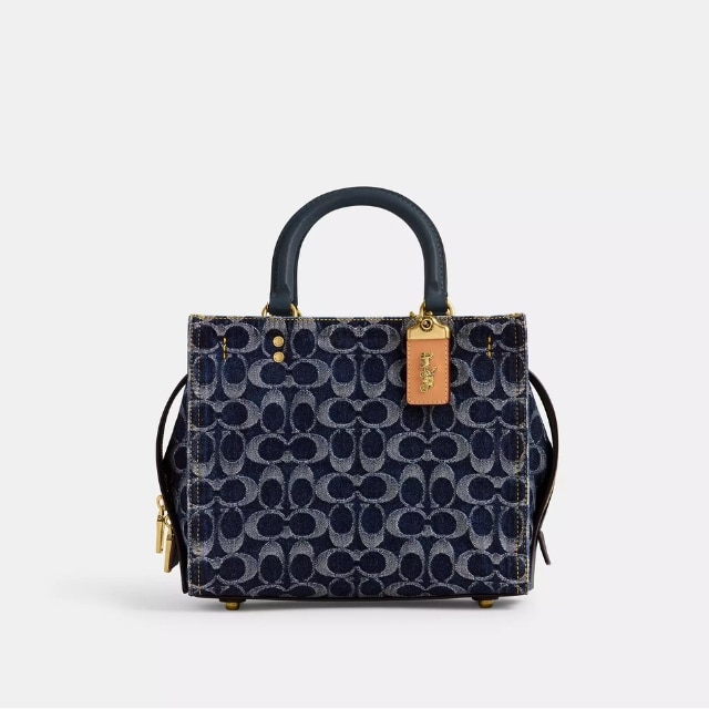 Coach chambray solidnej tote 40