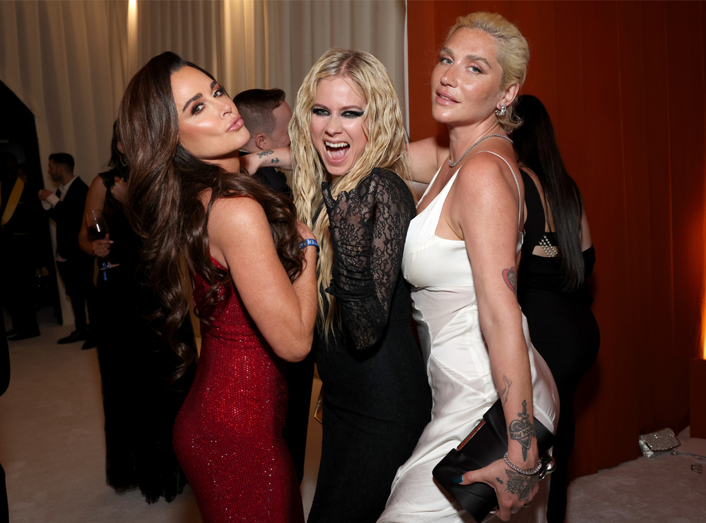 Kyle Richards, Avril Lavigne, Kesha, Oscars 2024, Elton John AIDS Foundation Academy Awards Viewing Party