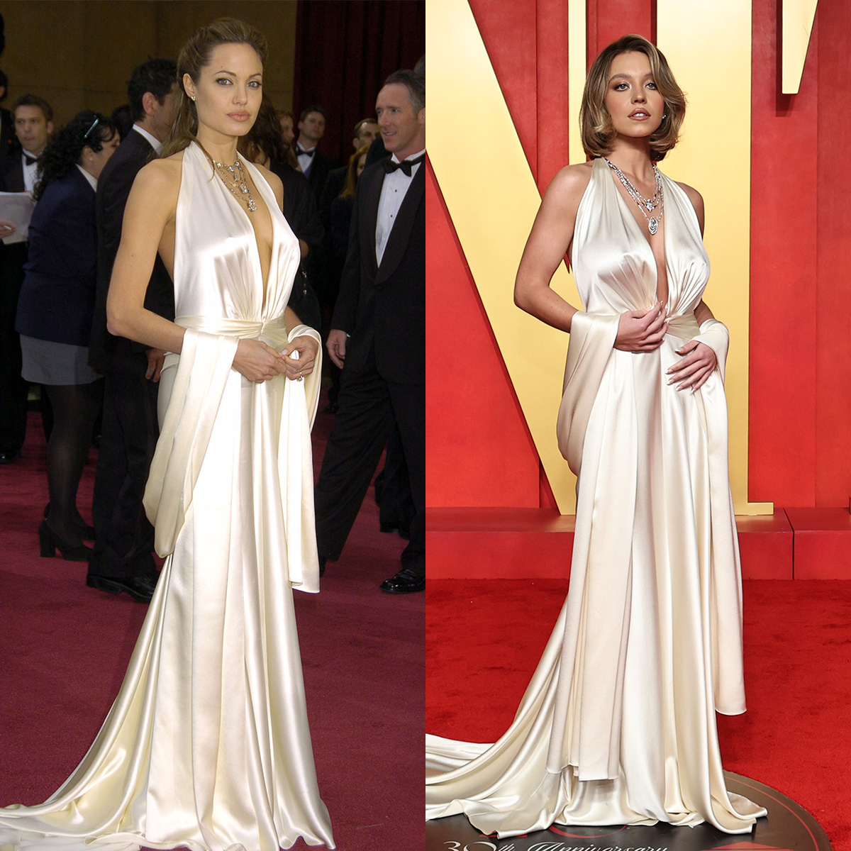 Защо Сидни Суини искаше да облече роклята на Анджелина Джоли за Оскарите от 2004 г.