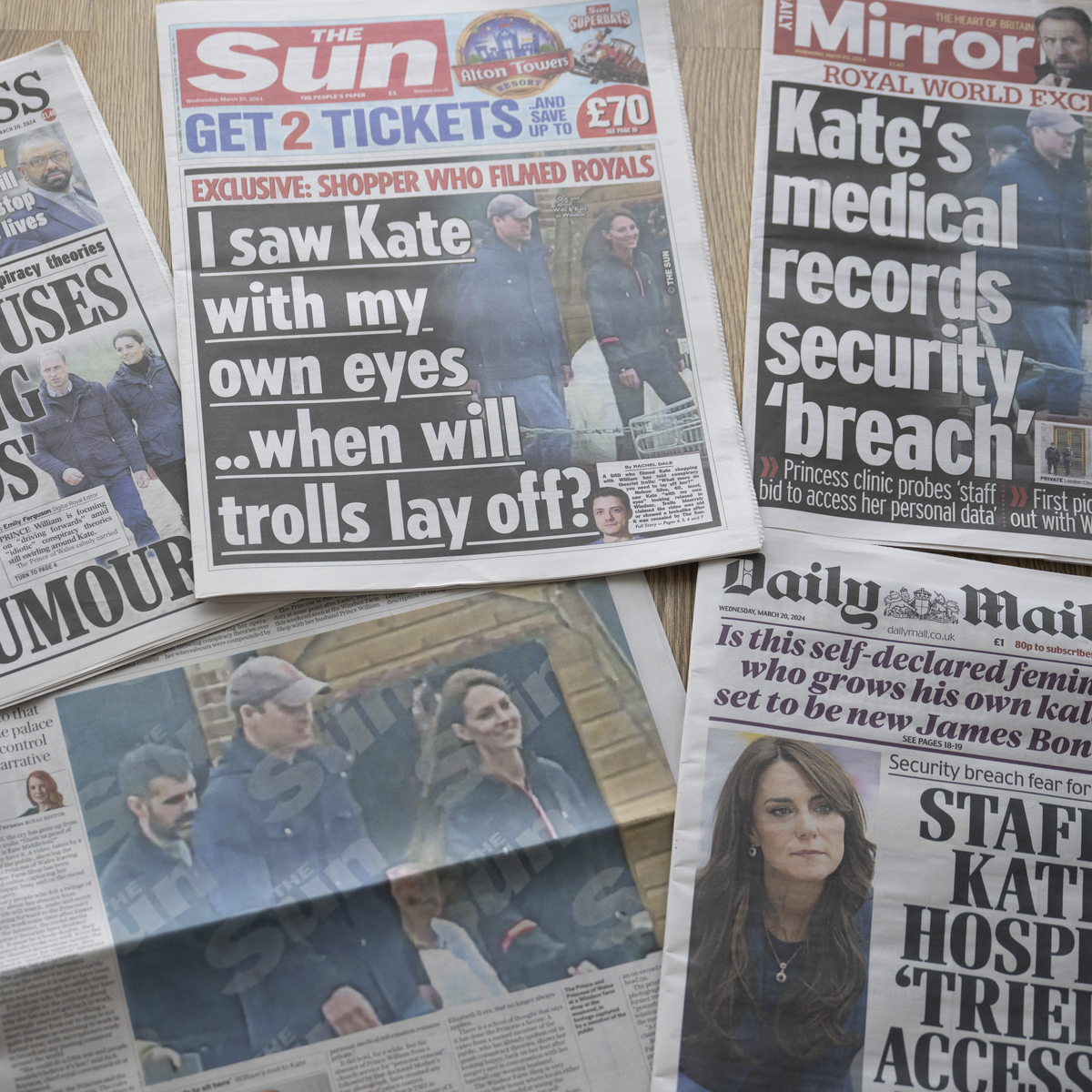 Kate Middleton Timeline, tabloid covers