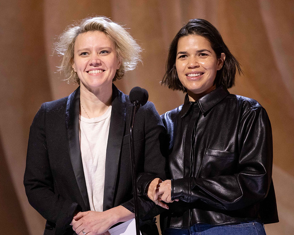 Kate McKinnon, America Ferrera, Oscars 2024 Rehearsal