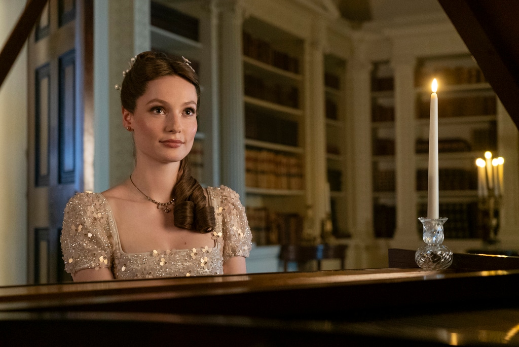 Bridgerton Season 3 still, book to screen, Francesca Bridgerton, Hannah Dodd