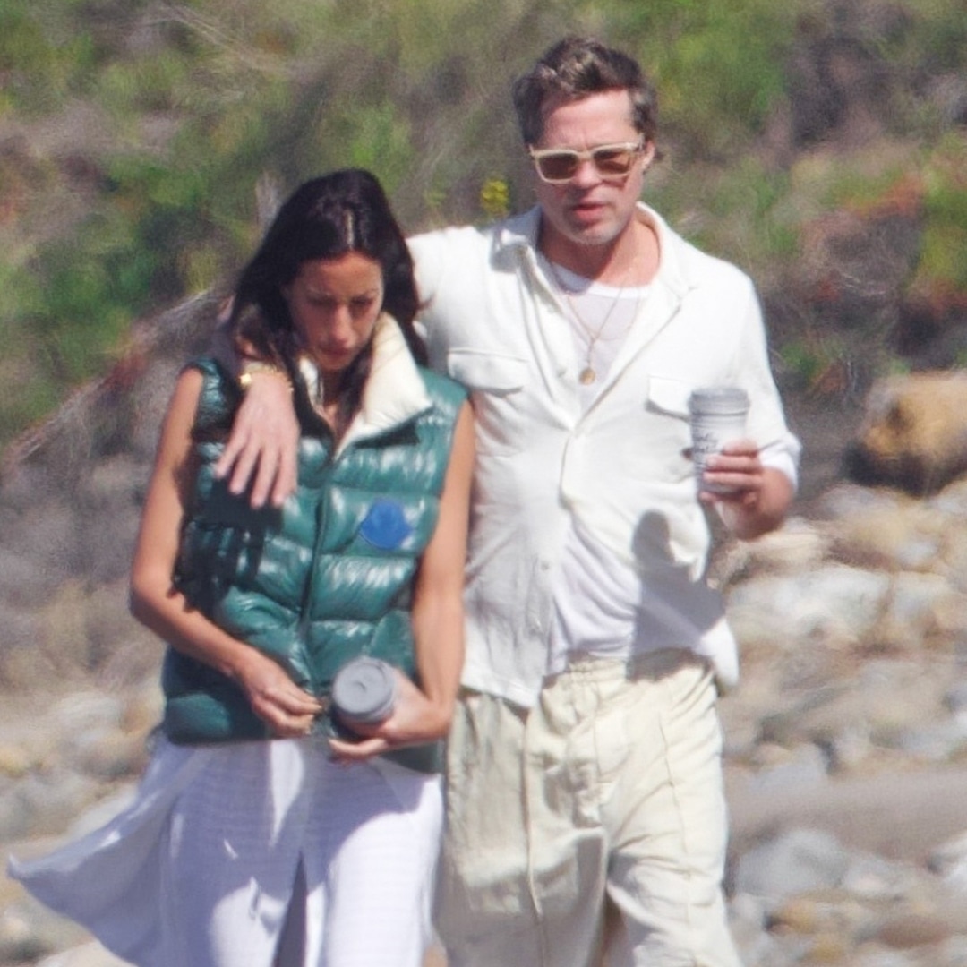 Brad Pitt and Girlfriend Ines De Ramon Make Waves on Rare Beach Date