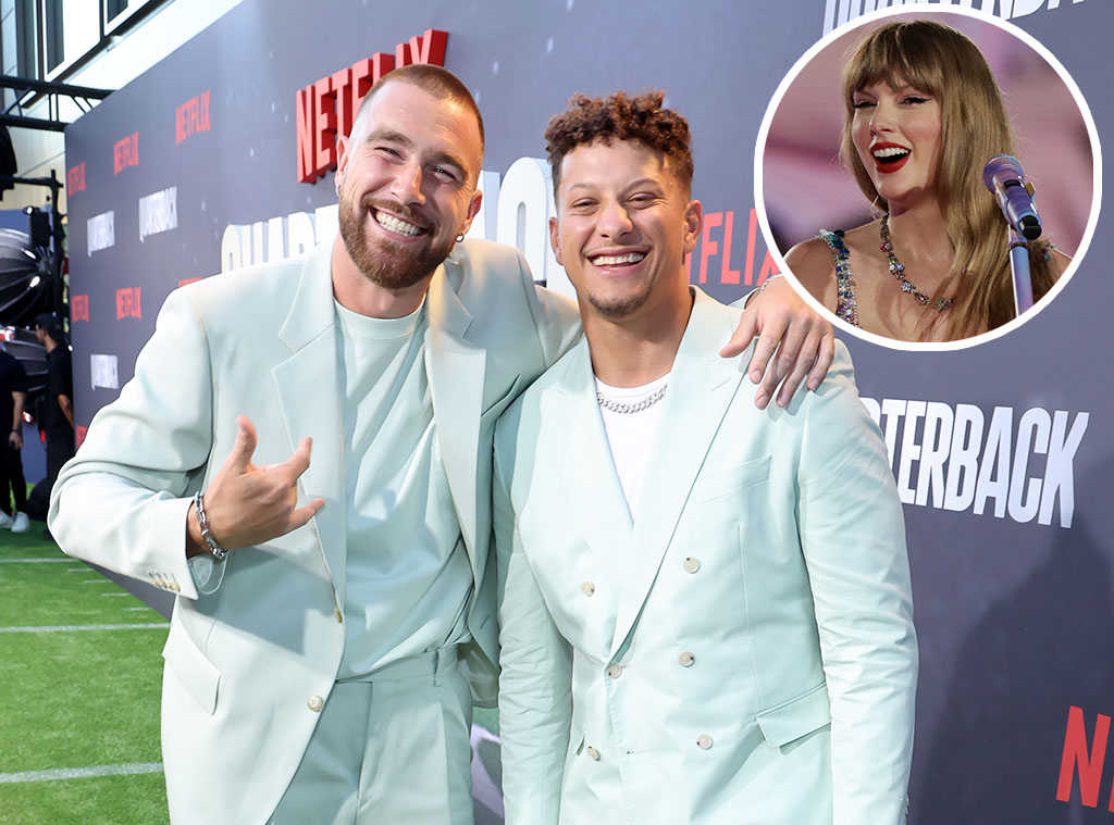 Travis Kelce, Patrick Mahomes, Taylor Swift