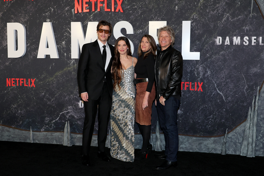 Jake Bongiovi, Millie Bobby Brown, Dorothea Hurley, Jon Bon Jovi