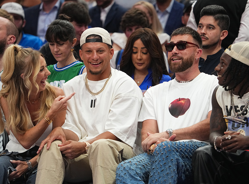 Travis Kelce, Patrick Mahomes, Brittany Mahomes