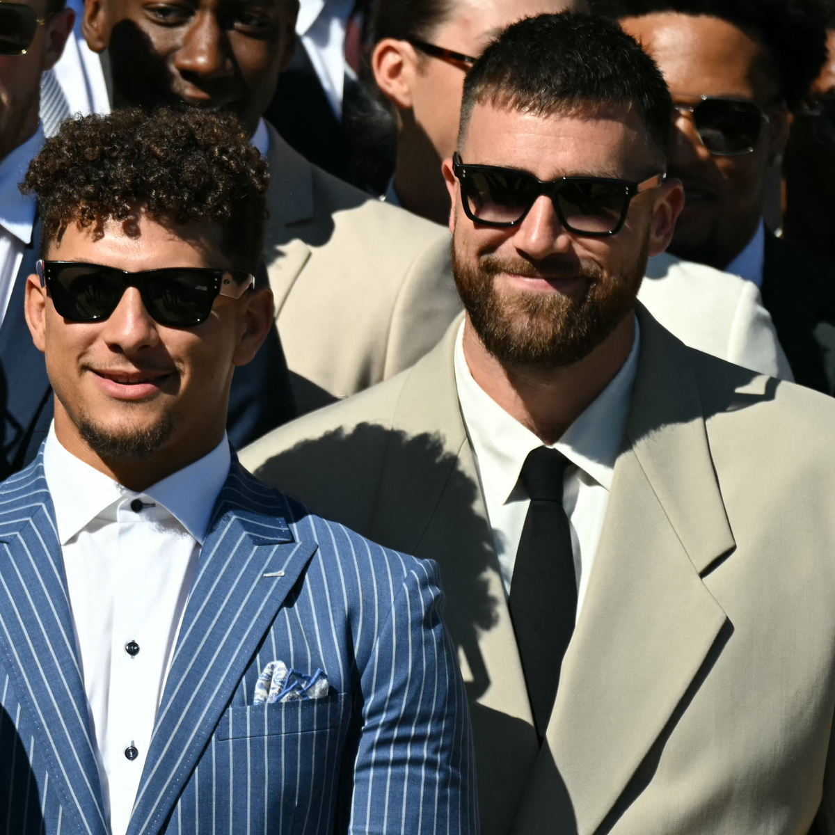 Travis Kelce and Patrick Mahomes Celebrate With Chiefs at White House