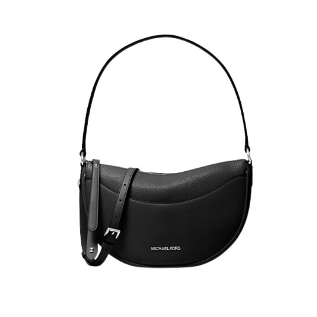 トートバッグ Michael Kors Rounded Black Leather Shoulder Bag Michael Kors Top Zip Black Leather Tote Shoulder Handbag | eBay