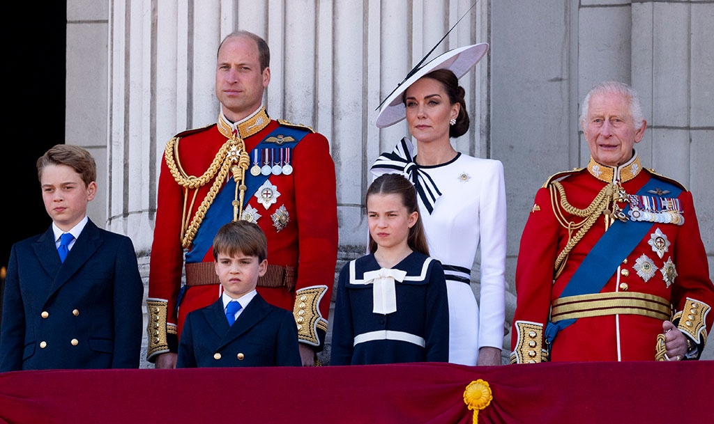 Prince Louis, Prince William, Kate Middleton, Princess Charlotte, Prince George, Trooping the Colour 2024