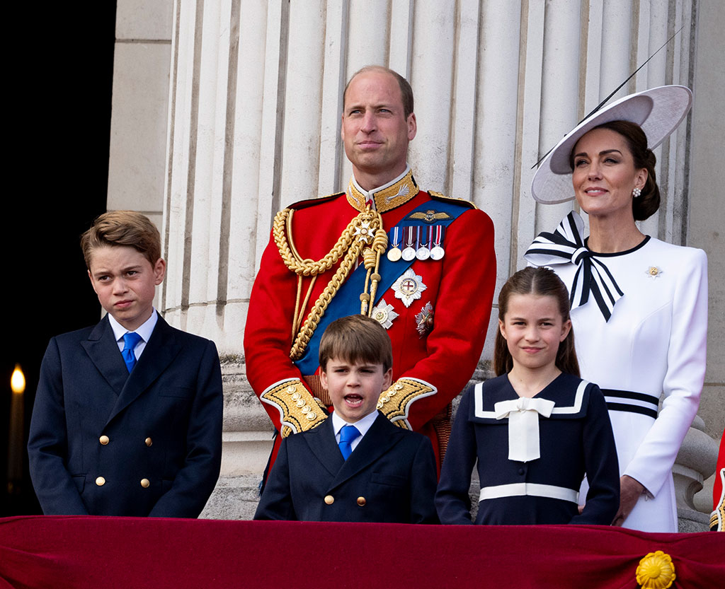 Prince Louis, Prince William, Kate Middleton, Princess Charlotte, Prince George, Trooping the Colour 2024