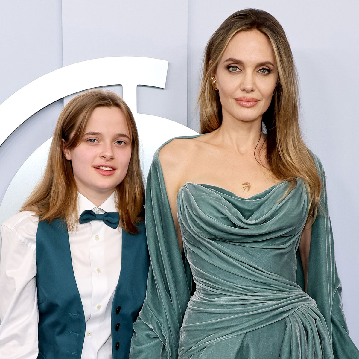 Angelina Jolie & Daughter Vivienne Shut Down Tony Awards Red Carpet
