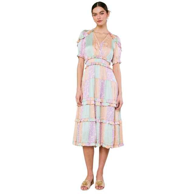 strapless open back dress Angela Maxi Dress in Pink main image 0