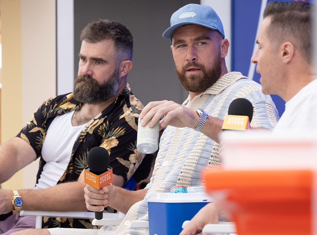 Travis Kelce, Jason Kelce & Kylie Kelce Touch Down for France Outing