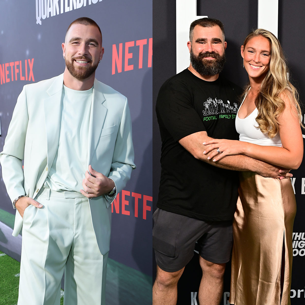 Travis Kelce, Jason Kelce & Kylie Kelce Touch Down for France Outing