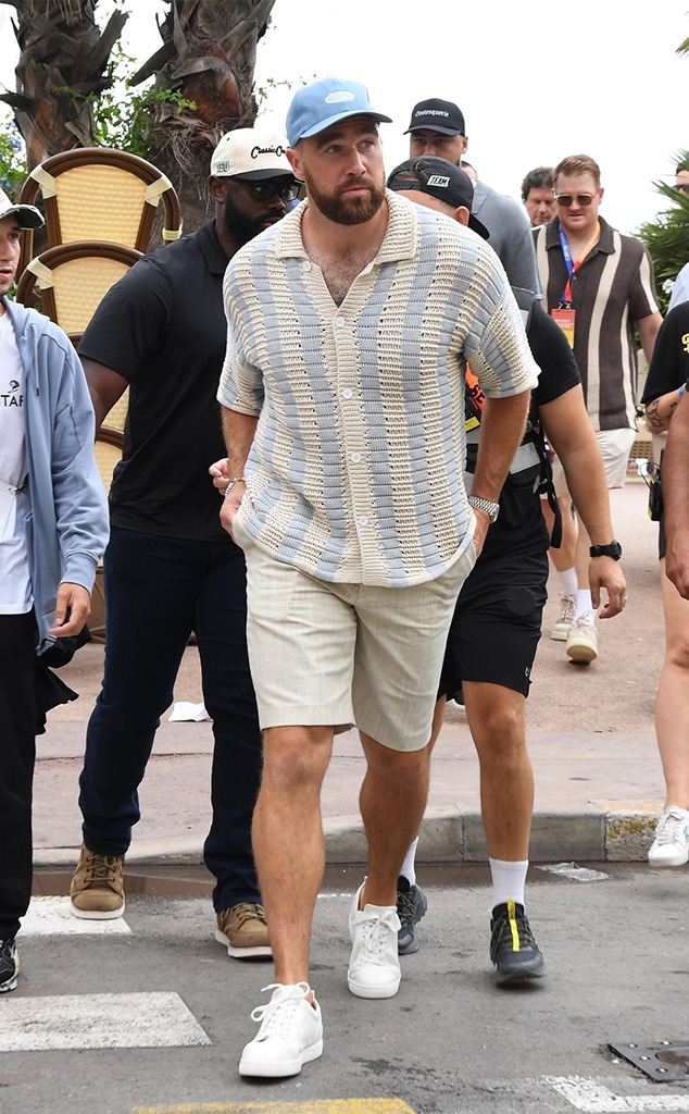 Travis Kelce, Jason Kelce & Kylie Kelce Touch Down for France Outing