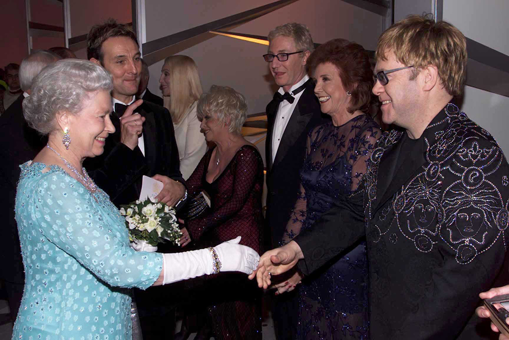 Elton John, Queen Elizabeth II, 2001, through the years