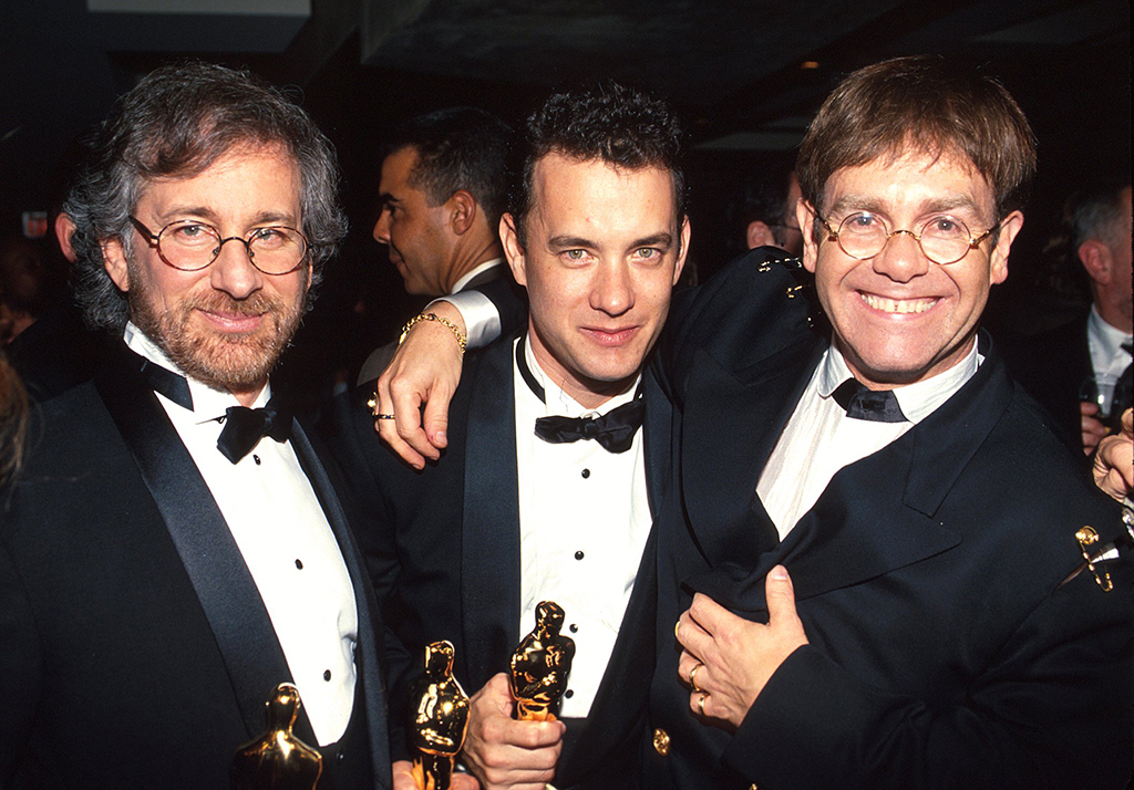 Elton John, Tom Hanks, Steven Spielberg, 1993, through the years