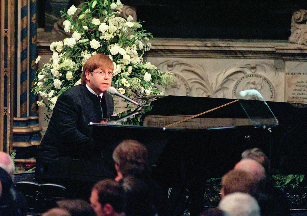 Elton John, 1997, Princess Diana funeral, through the years