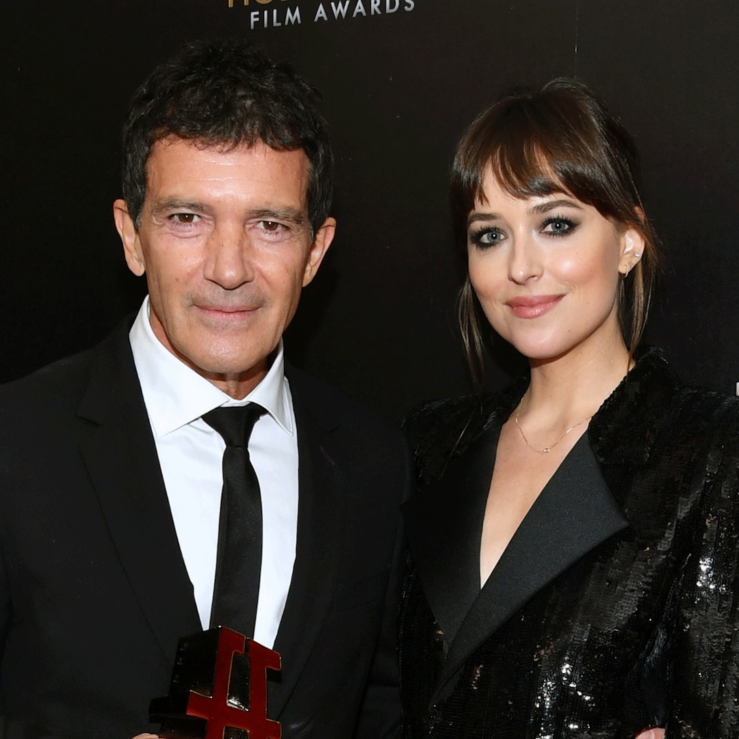 Antonio Banderas and Stepdaughter Dakota Johnson Reunite in Cute Pic Antonio Banderas and Stepdaughter Dakota Johnson Reunite in Cute Pic