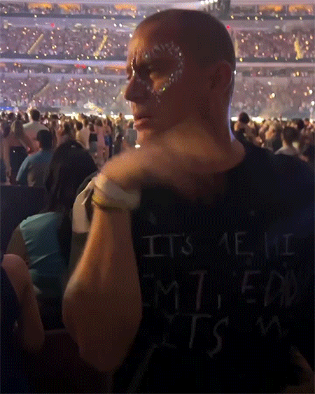 Gayle King, Channing Tatum, Taylor Swift, Eras Tour, Instagram, 2023, GIF