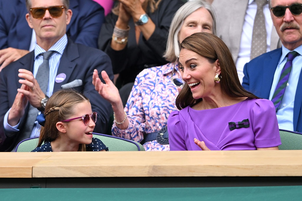 Kate Middleton และ Princess Charlotte ที่ Wimbledon ระหว่างการออกนอกบ้านที่หายาก