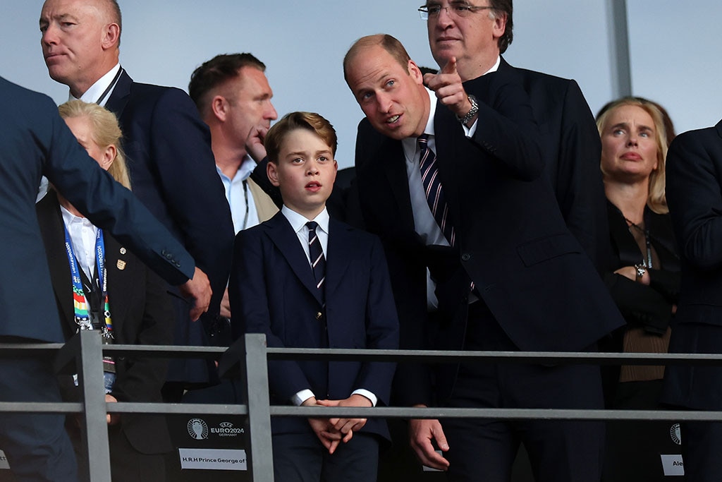 Príncipe William e Príncipe George comemoram o Dia dos Pais e Filhos na final do Euro 2024