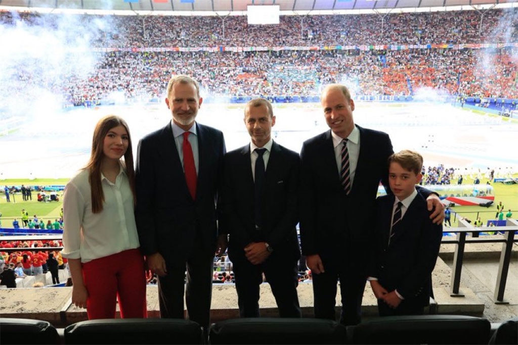 Príncipe William e Príncipe George comemoram o Dia dos Pais e Filhos na final do Euro 2024