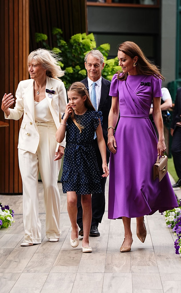 Kate Middleton และ Princess Charlotte ที่ Wimbledon ระหว่างการออกนอกบ้านที่หายาก