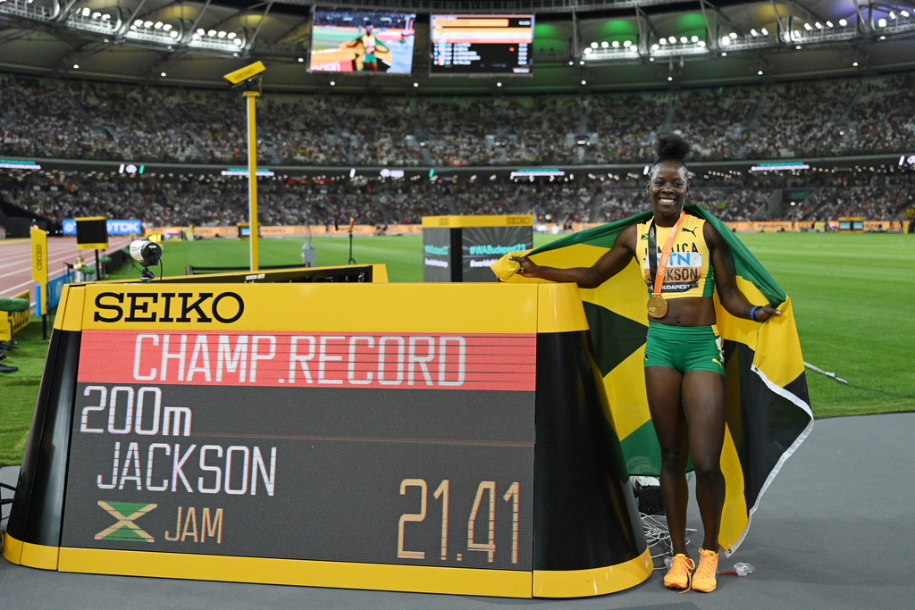 2024 Olympics, international, Shericka Jackson, Jamaica, track