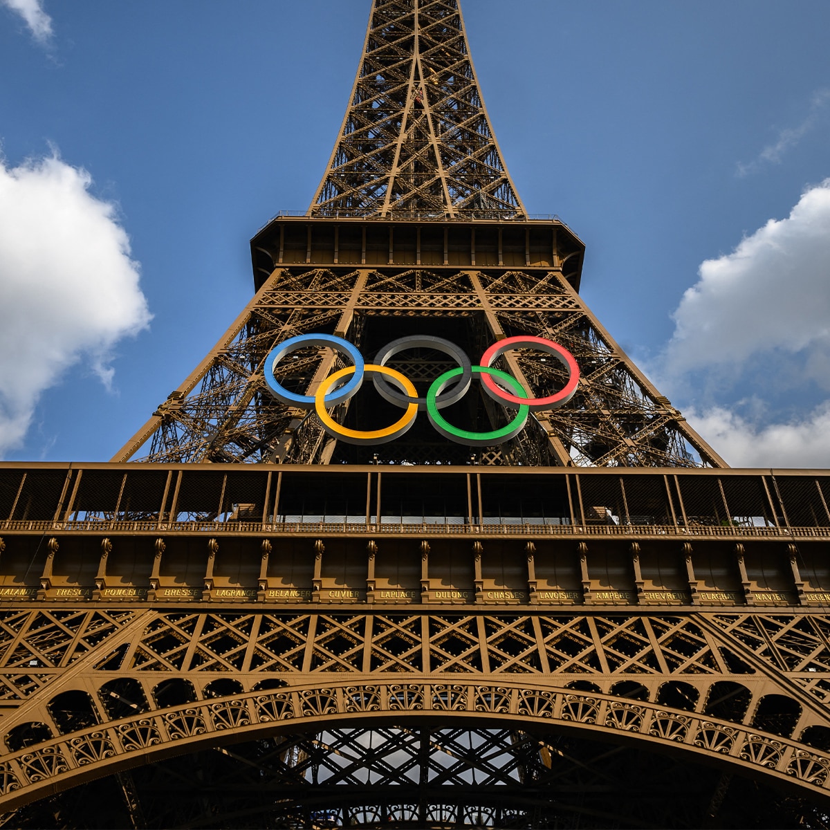 Paris Olympics, Eiffel Tower, Olympic Rings
