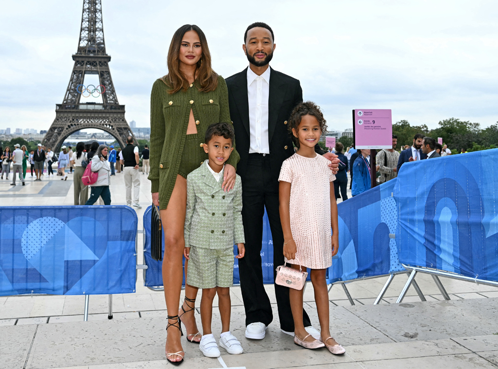 John Legend, Chrissy Teigen, Luna, Miles, 2024 Paris Olympics, star sightings