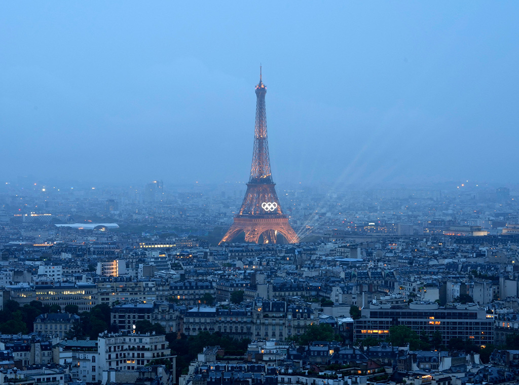 Eiffel Tower, Night, 2024 Olympics, Opening Ceremony