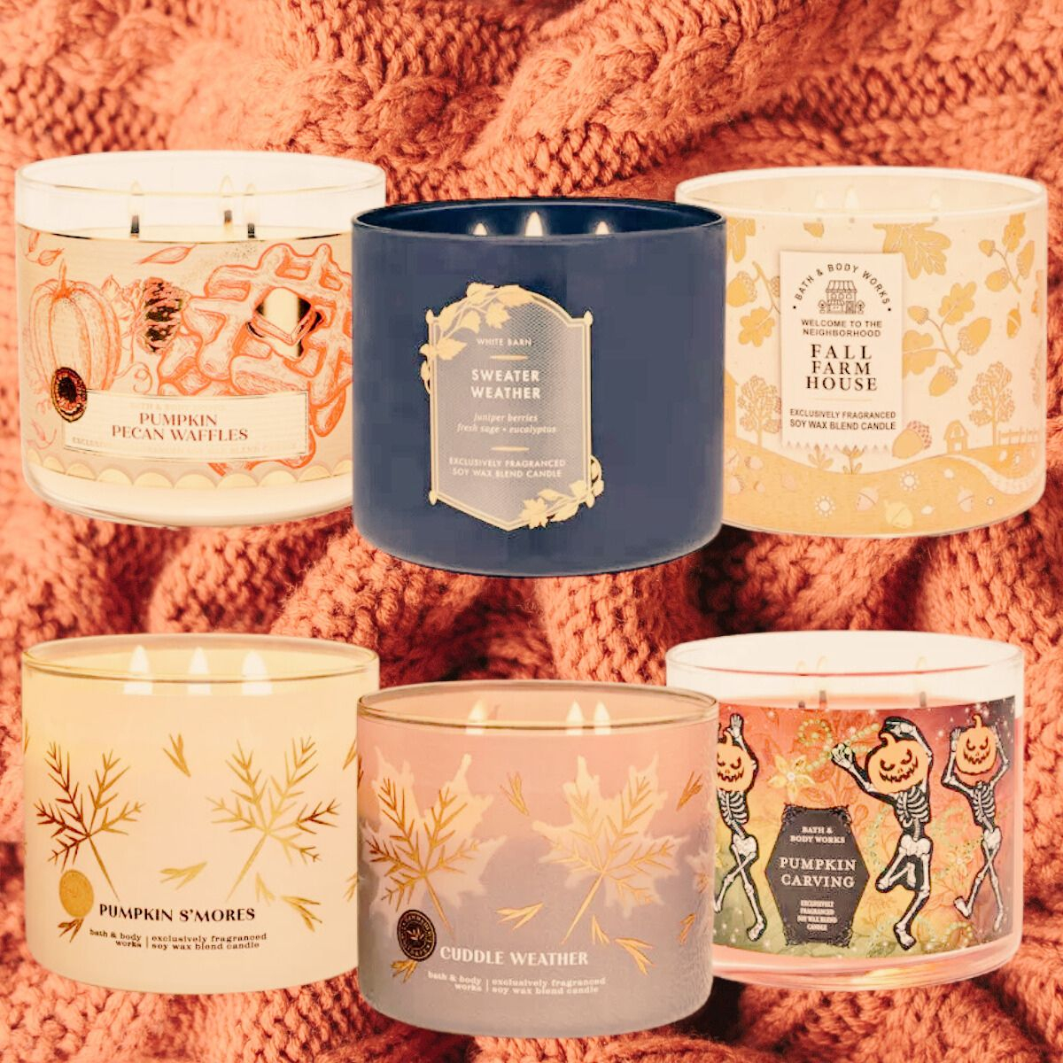 Потопете се в есента с 57% отстъпки за свещи с 3 фитила Bath & Body Works