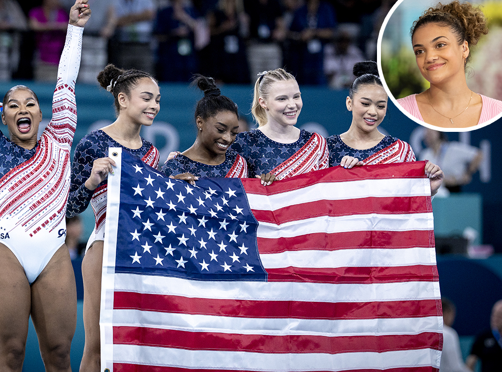 Simone Biles, Sunisa Lee, Healy Rivera, Jordan Chiles, Jade Carey, Laurie Hernandez