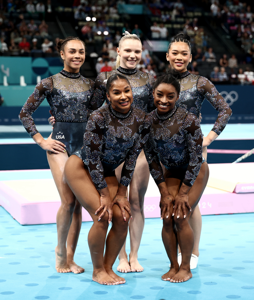 U.S. Womens Gymnastics, 2024 Olympics, Hezly Rivera, Jade Carey, Suni Lee, Jordan Chiles, Simone Biles