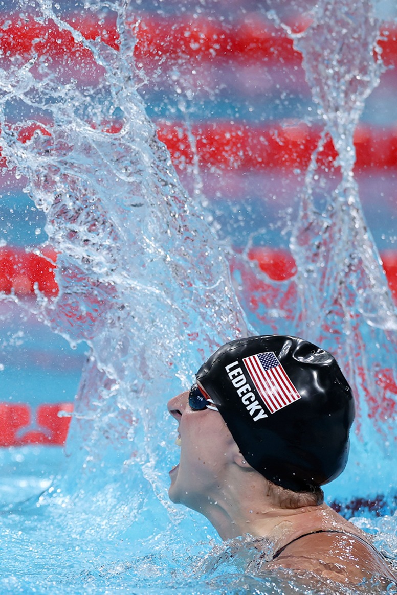 2024 Paris Olympics, Katie Ledecky, swimming, candids