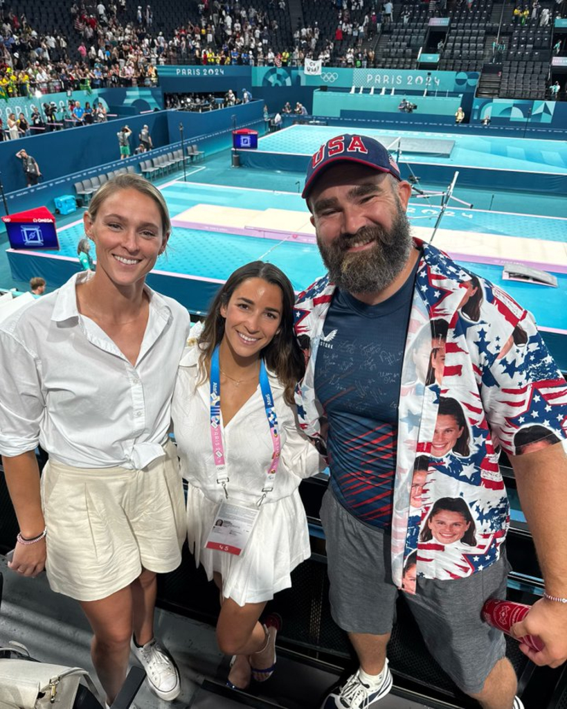 Aly Raisman, Kylie Kelce, Jason Kelce