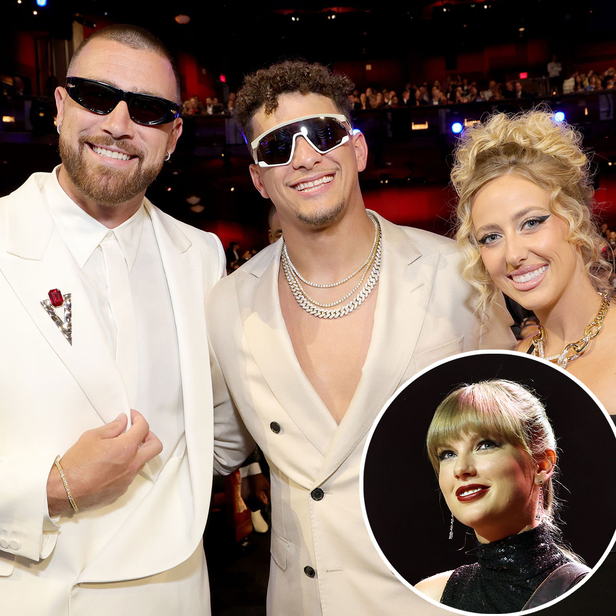 Travis Kelce Joined by Patrick & Brittany Mahomes at Taylor Swift Show