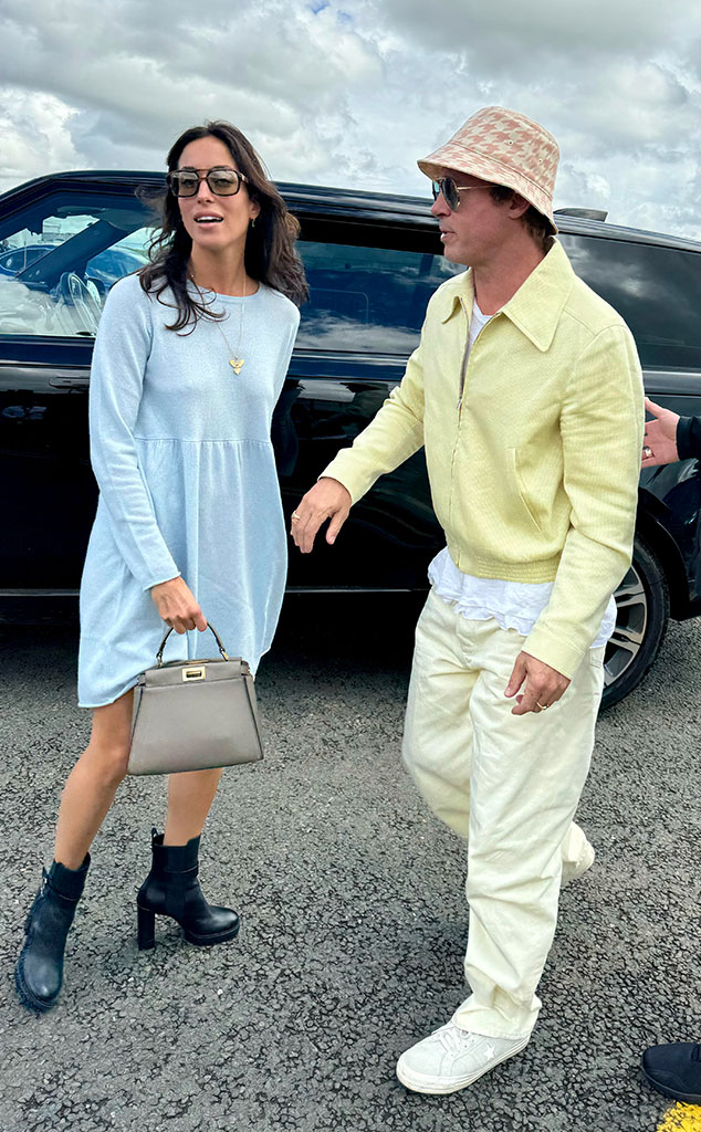 Photos from Brad Pitt & Ines de Ramon's F1 British Grand Prix Date