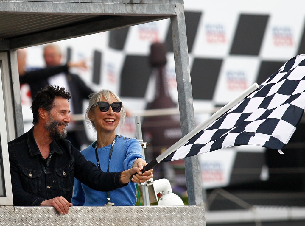 Keanu Reeves, Alexandra Grant, MotoGP of Germany at the Sachsenring Circuit