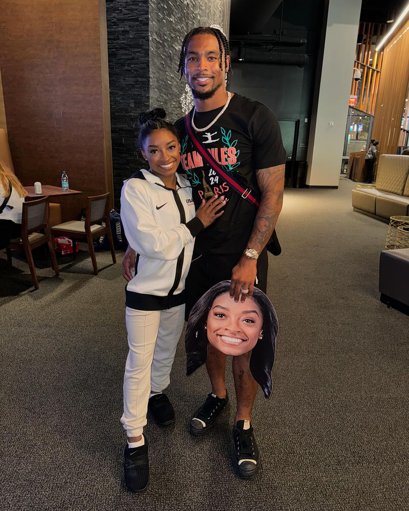 Simone Biles, Jonathan Owens, July 2 2024