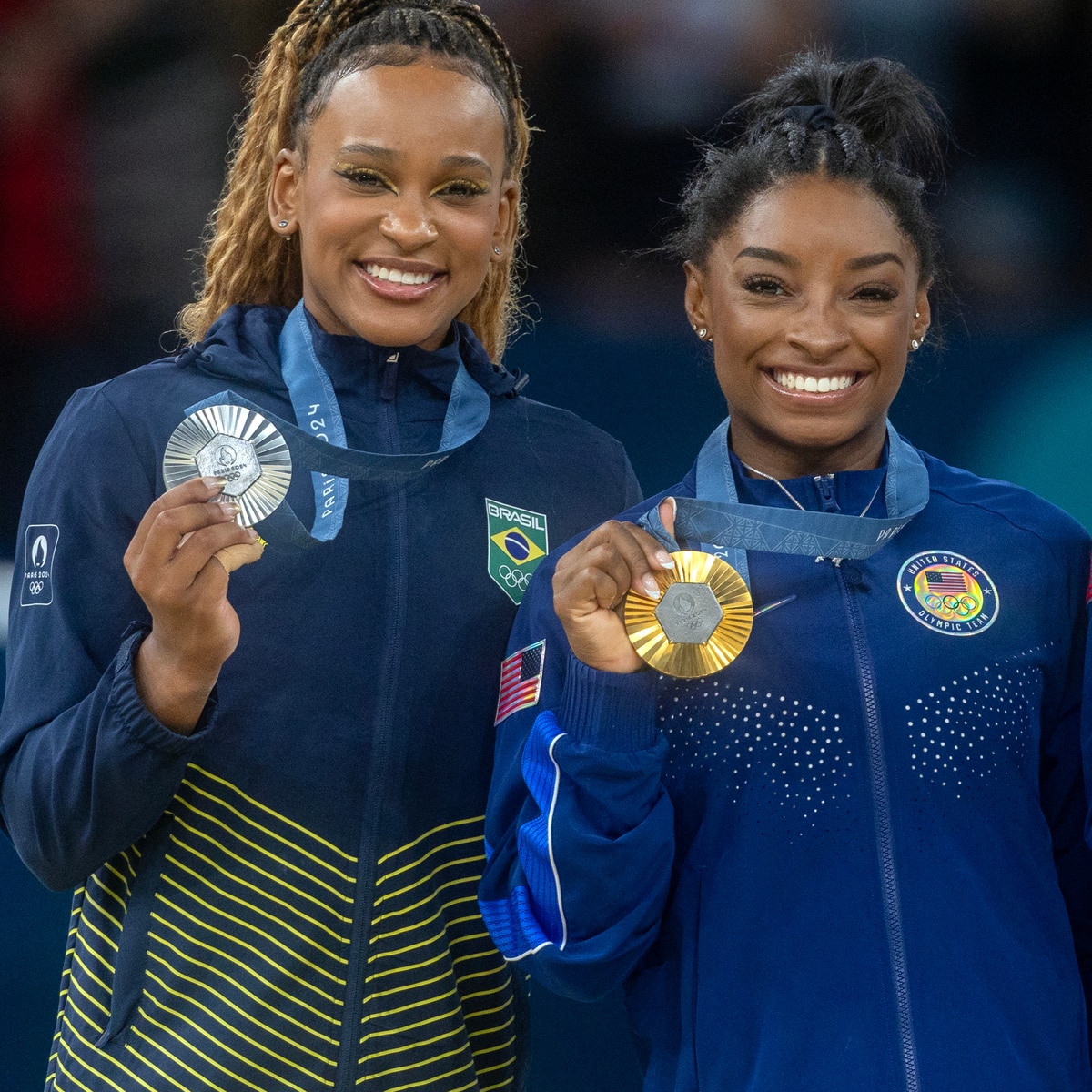 Why Simone Biles Was "Stressing" Competing Against Rebeca Andrade