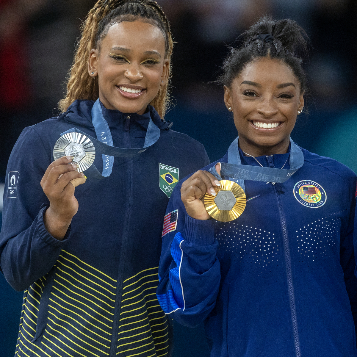 Why Simone Biles Was “Stressing” Competing Against Rebeca Andrade
