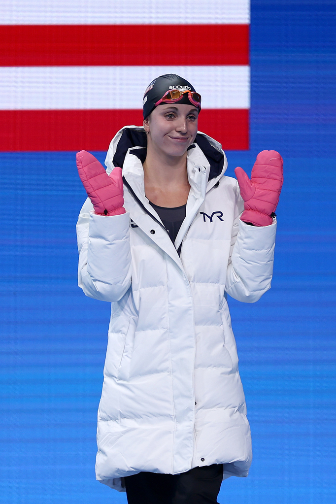 Olympic questions, swimmers in parkas, Regan Smith