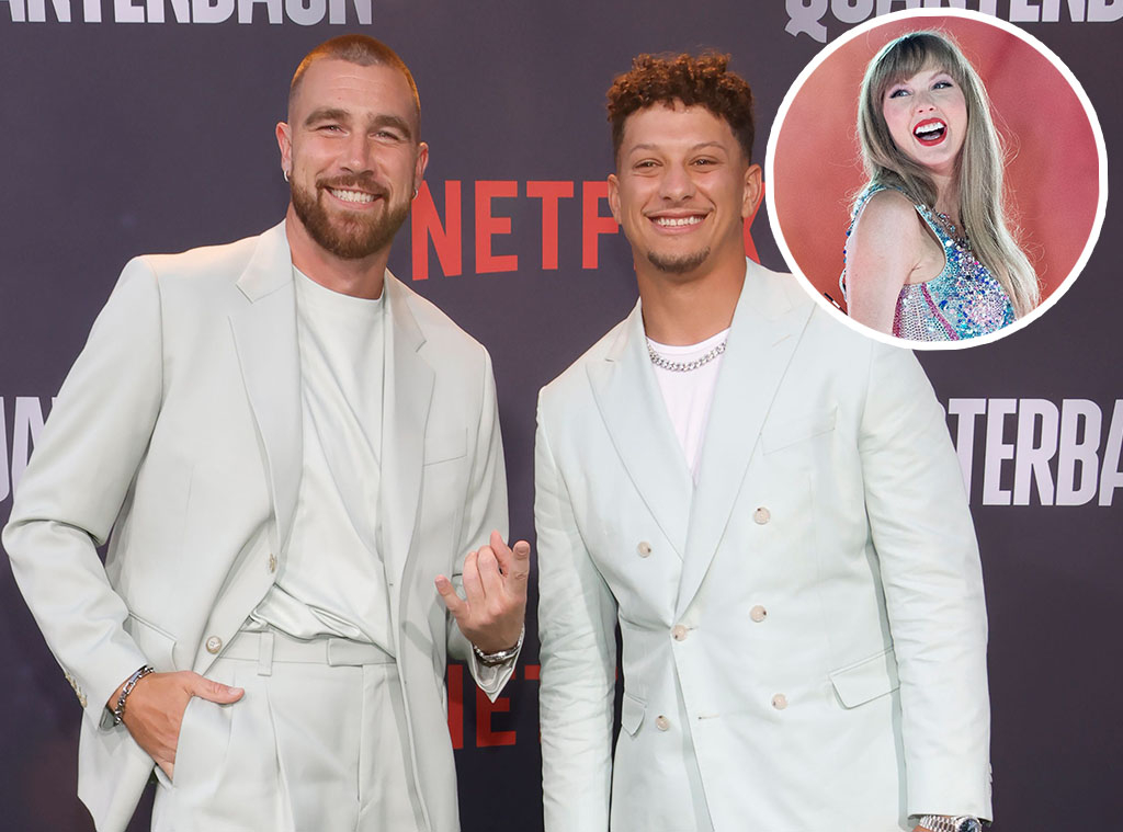 Travis Kelce, Patrick Mahomes, Taylor Swift
