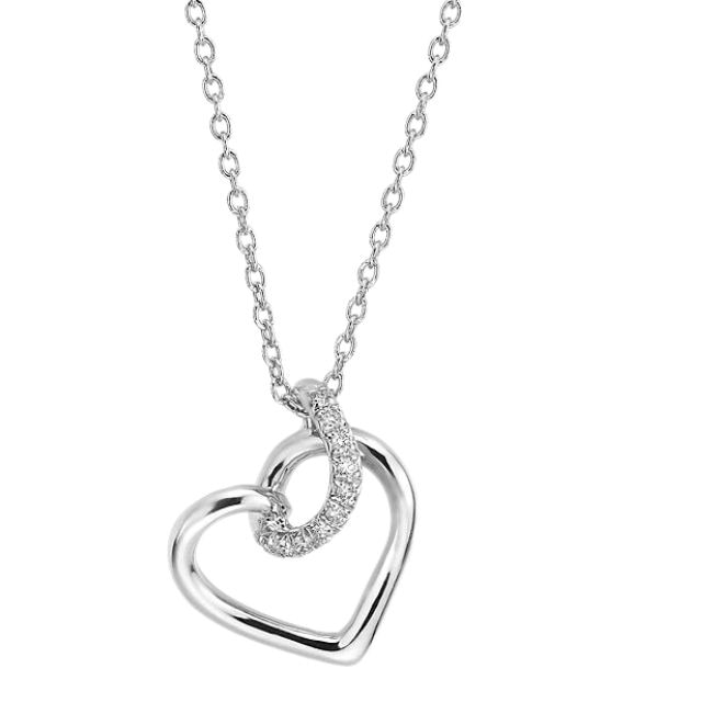 Blue nile diamond heart necklace hot sale