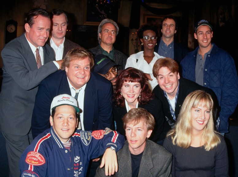 Rob Schneider, Phil Hartman, Chris Farley, Saturday Night Live cast