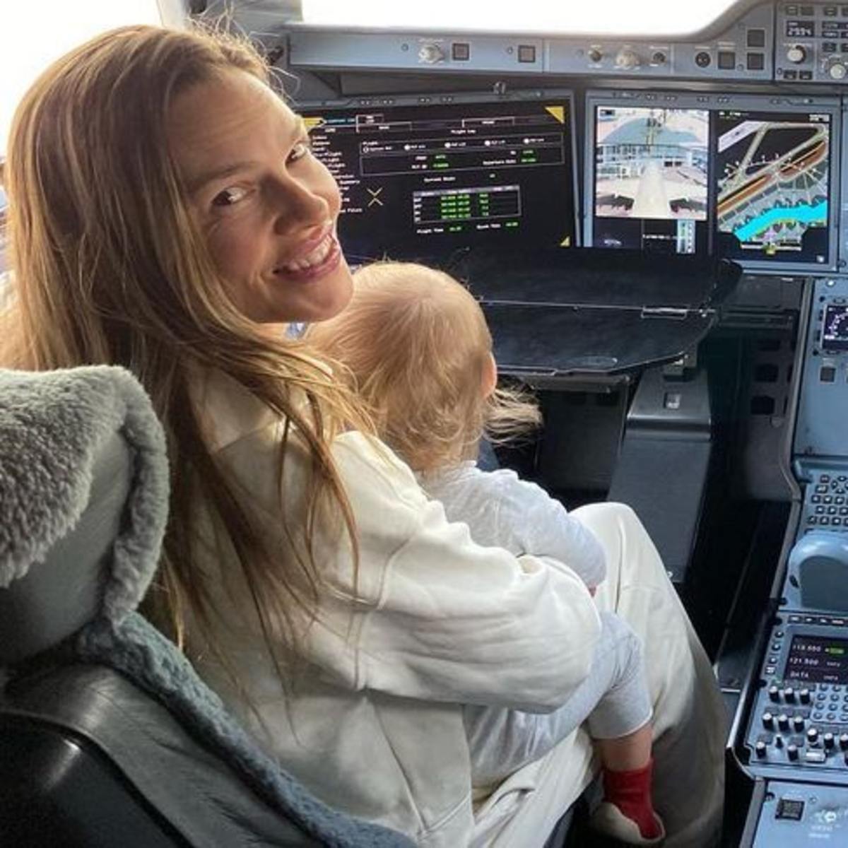 Hilary Swank Shares Rare Glimpse of Her Twins During Family Vacation